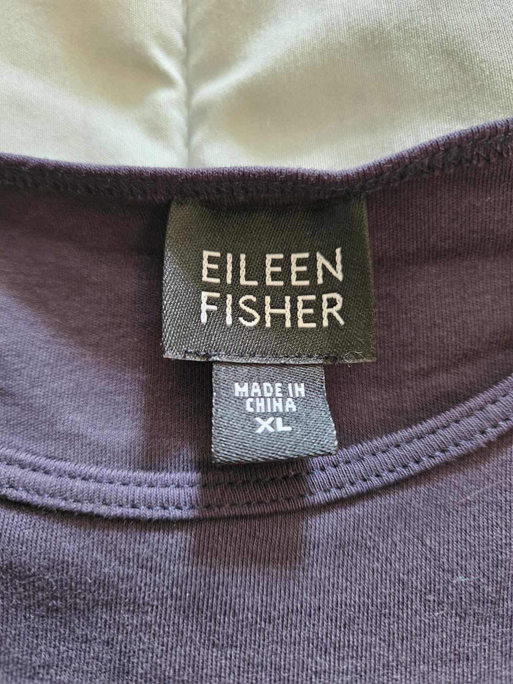 Eileen Fisher Short-Sleeve Crewneck Tee in Black - Picture 2 of 3